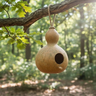 Bottle gourd birdhouse